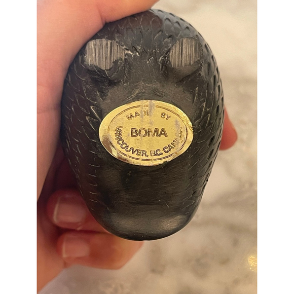 Vintage Boma Hand Carved Soapstone Owl Figurine Vancouver BC Canada 3” - Picture 6 of 8